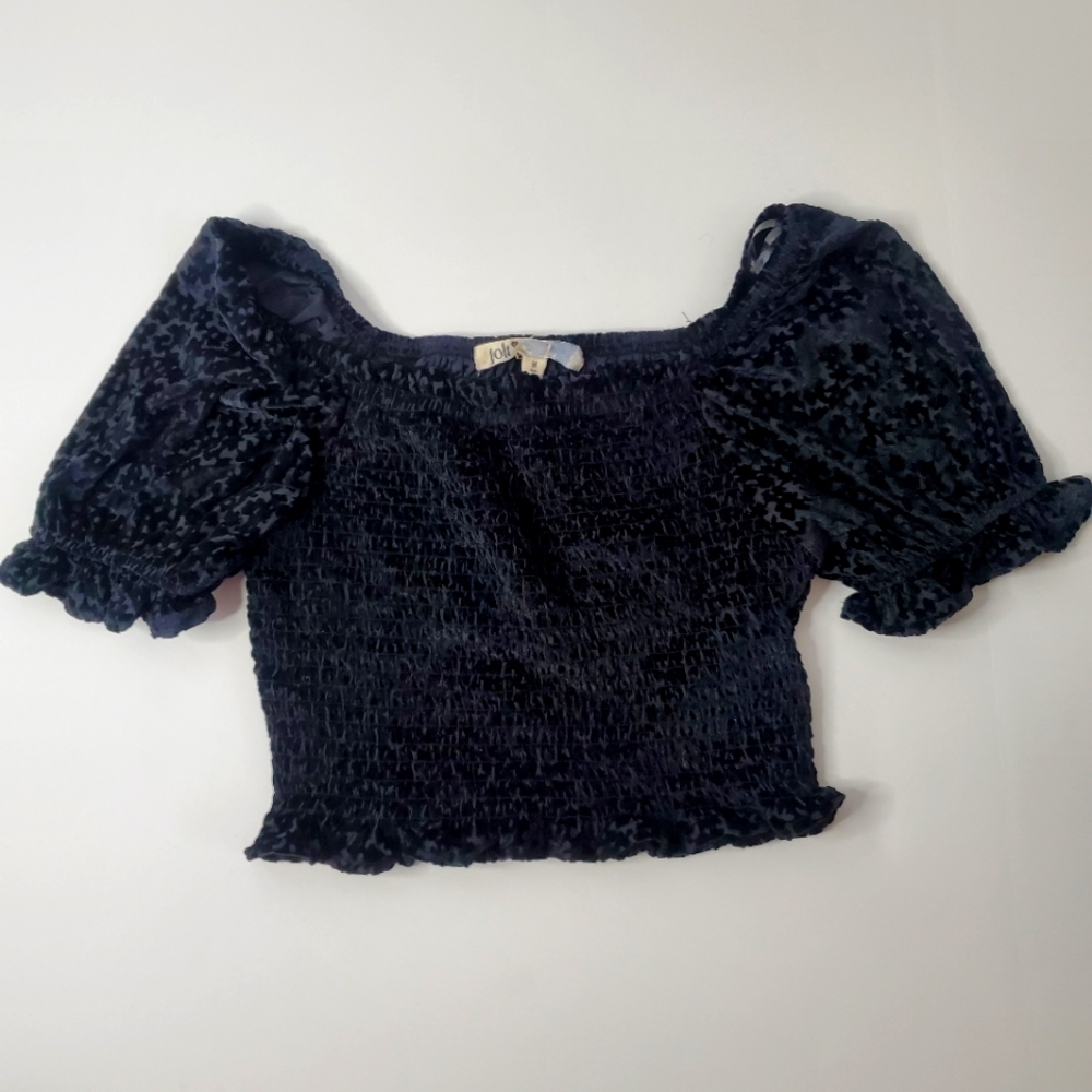 Jolt Women's Girls Crop Top Ruffle Blouse Top Various Sizes